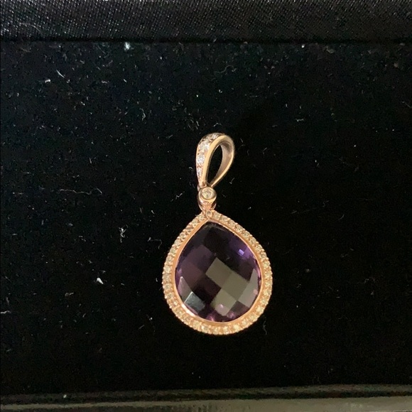 diamonds international Jewelry - Rose gold, diamond and amethyst pendant diamonds international Jewelry - Rose gold, diamond and amethyst pendant